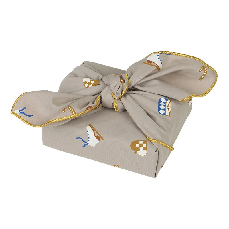 Stoff-Geschenkpapier 2er Set 120 cm / 75 cm