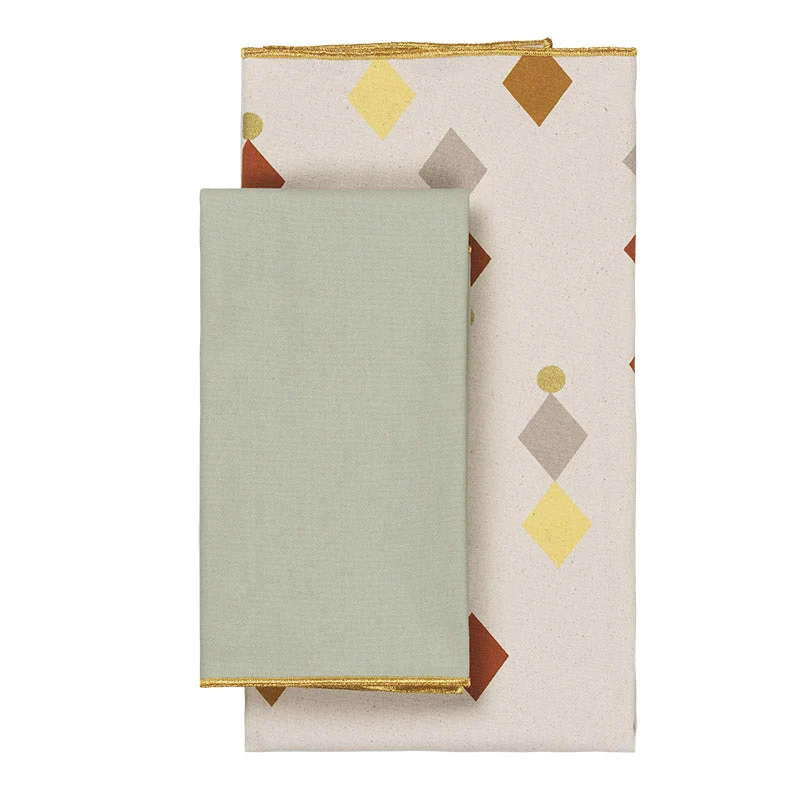 Stoff-Geschenkpapier 2er Set 120 cm / 75 cm