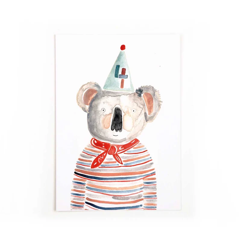 Kinder Geburtstagskarte 4 Jahre Koala A6