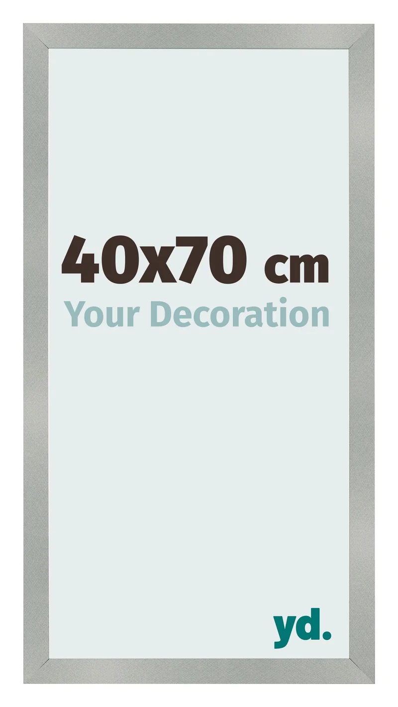 Bilderrahmen 40x70 cm - Aluminium Gebürstet - MDF - Bologna
