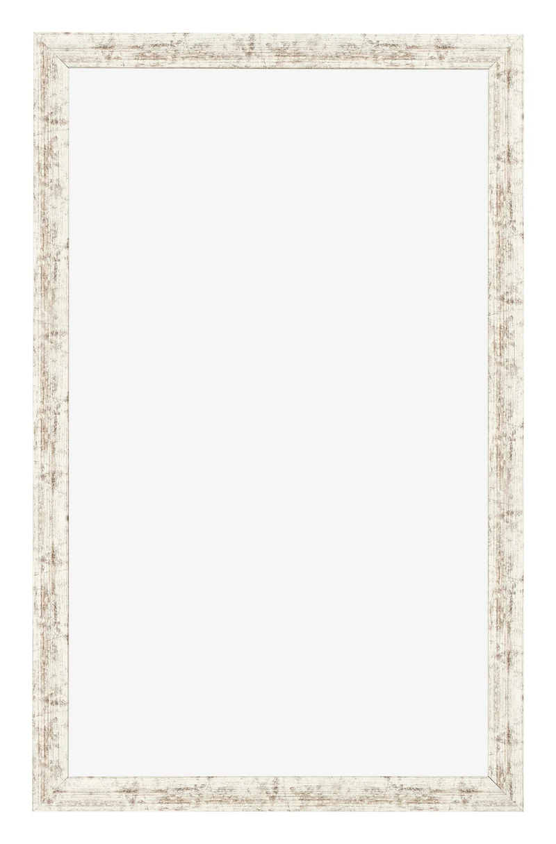 Bilderrahmen 30x50 cm - Weiß Vintage - MDF - Bologna