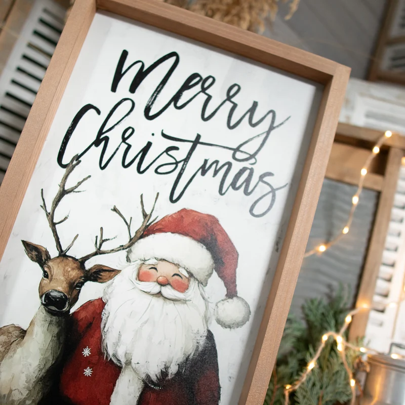 Landhaus Schild | Merry Christmas Santa No2