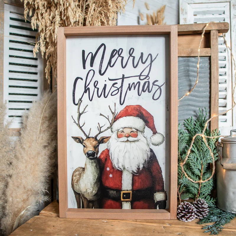 Landhaus Schild | Merry Christmas Santa No2