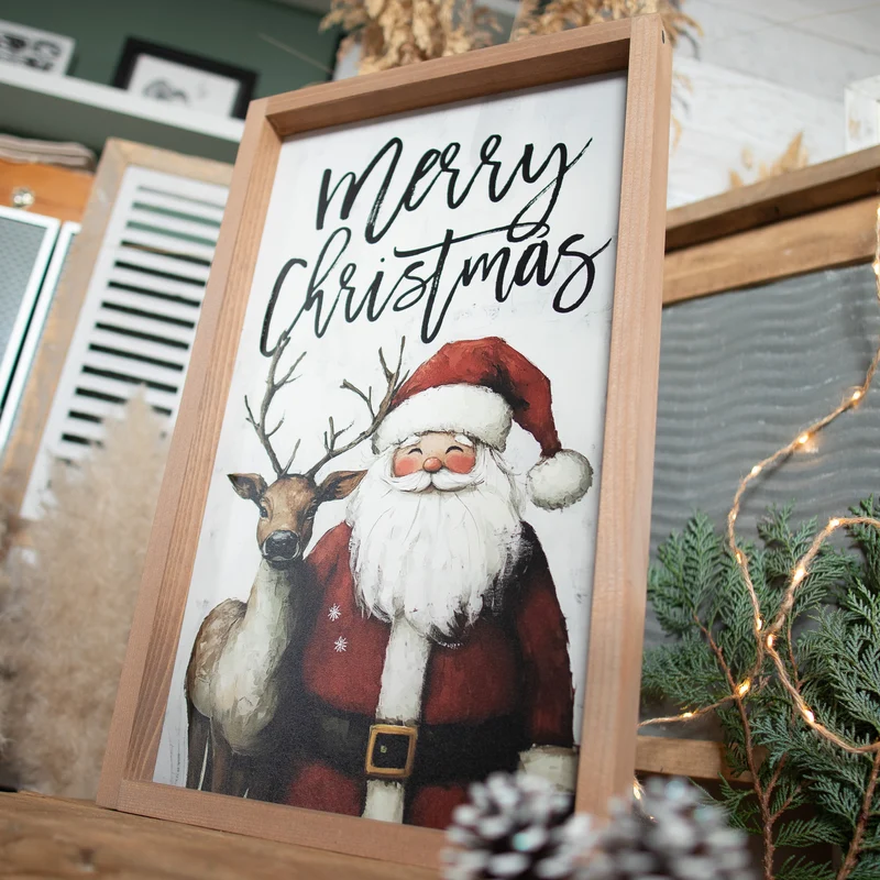 Landhaus Schild | Merry Christmas Santa No2
