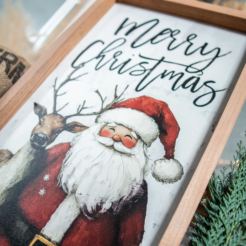 Landhaus Schild | Merry Christmas Santa No2