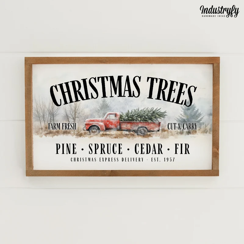 Landhaus Schild | Christmas Trees