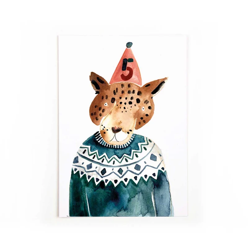 Kinder Geburtstagskarte 5 Jahre Leopard A6