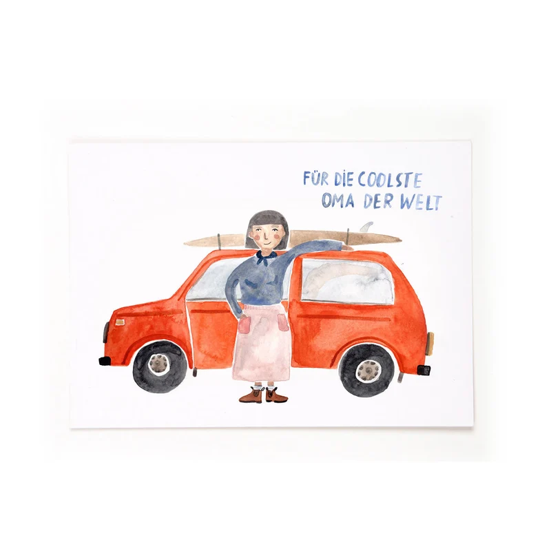 Coolste Oma Postkarte A6
