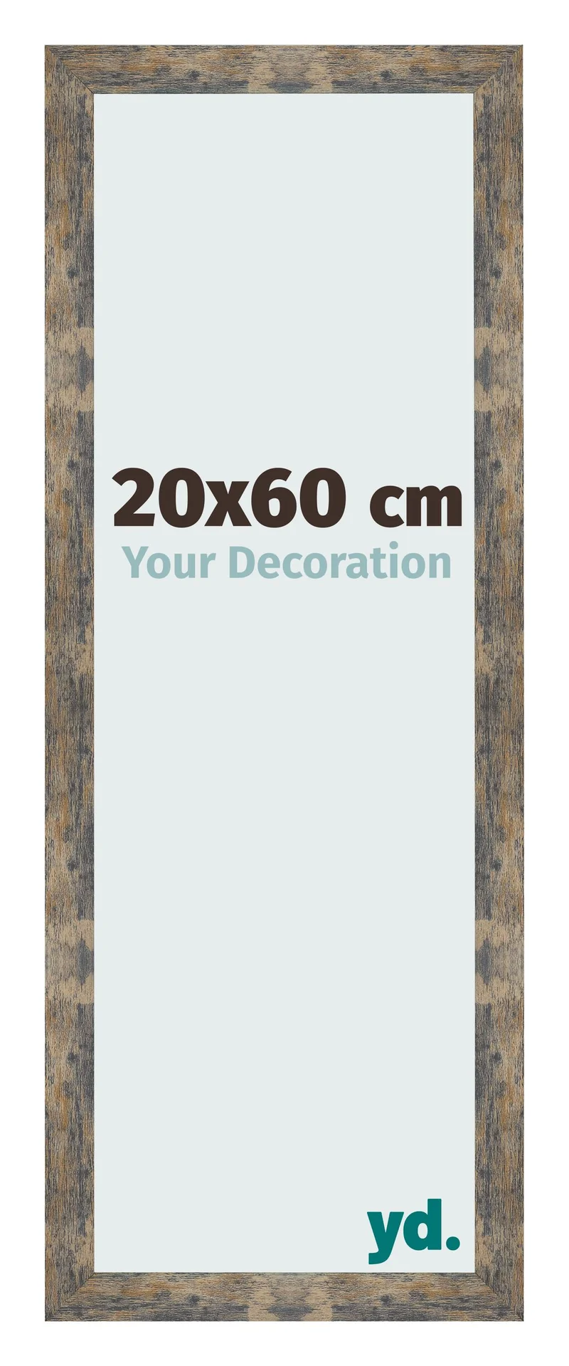 Bilderrahmen 20x60 cm - Blau Gold Meliert - MDF - Bologna