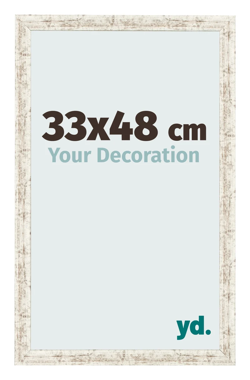 Bilderrahmen 33x48 cm - Weiß Vintage - MDF - Bologna