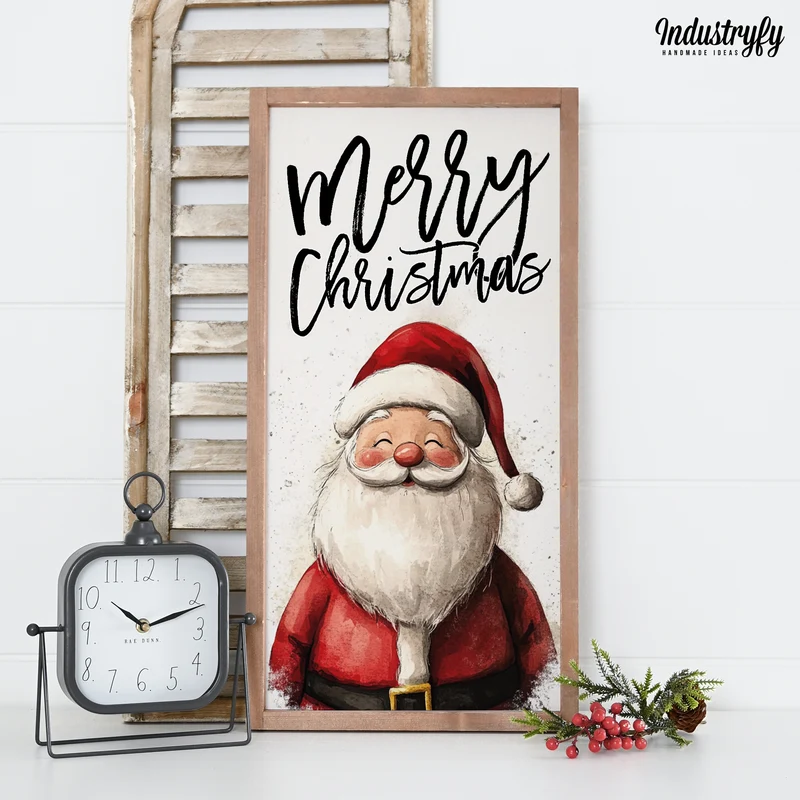 Landhaus Schild | Merry Christmas Santa No1