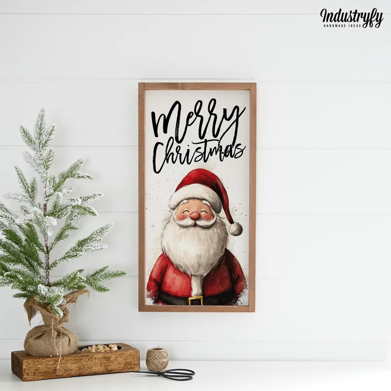 Landhaus Schild | Merry Christmas Santa No1