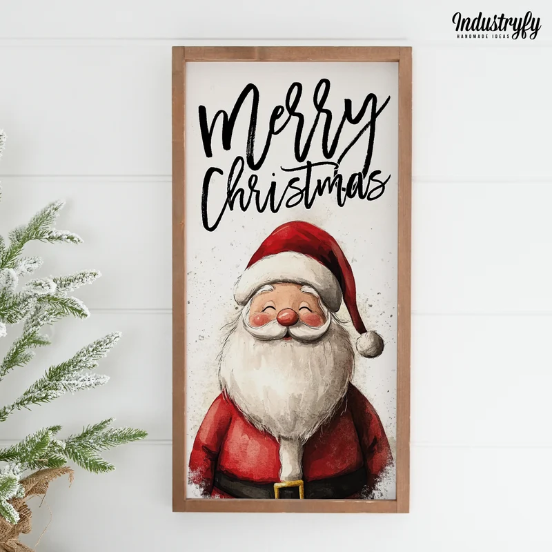 Landhaus Schild | Merry Christmas Santa No1