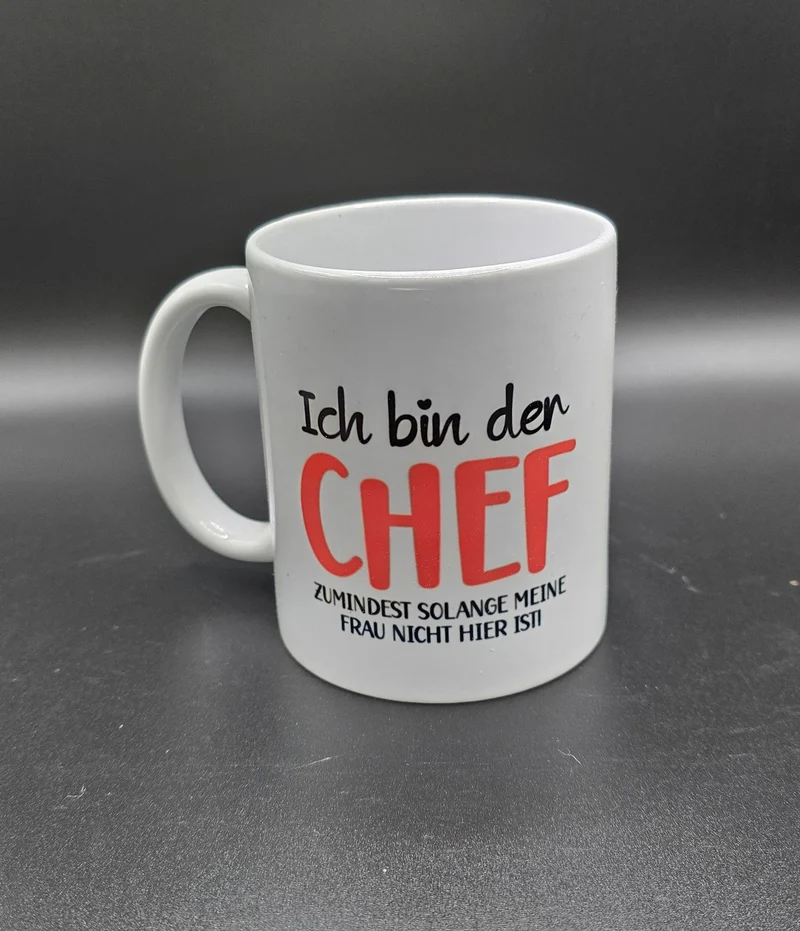 Ich bin der Chef Tasse