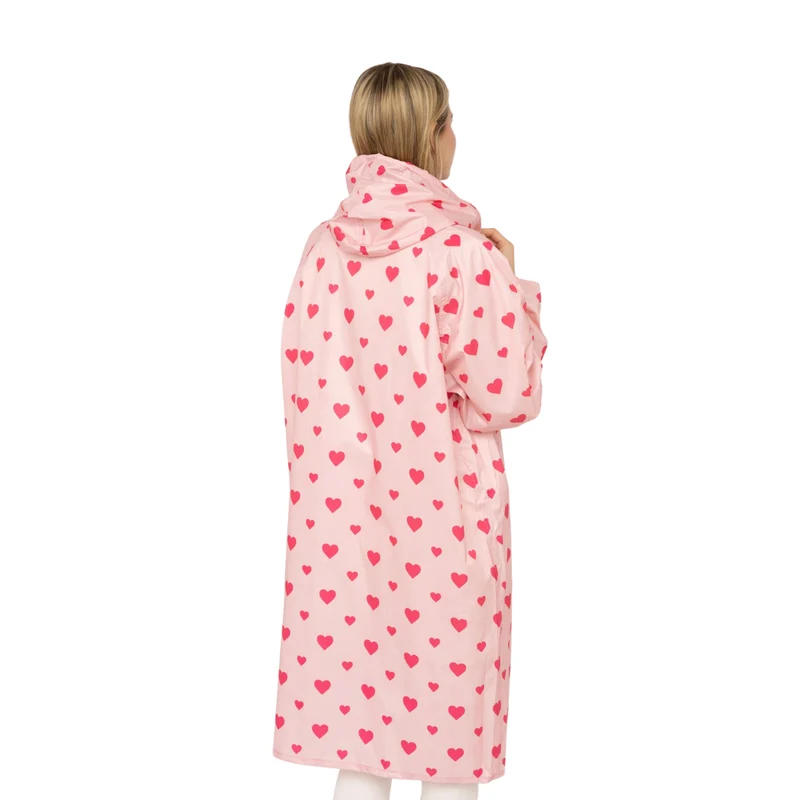 Regenmantel - Love - rosa pink