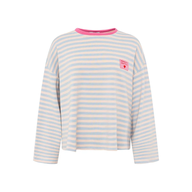 Sweatshirt - Gestreift Blau - "Perfectly Imperfect"