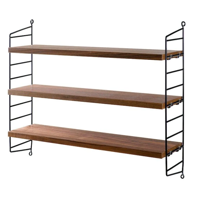 String Pocket Wandregal – Holz & Metall - String Furniture