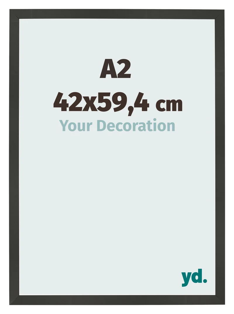 Bilderrahmen A2 - 42x59,4 cm - Antrazit - MDF - Bologna