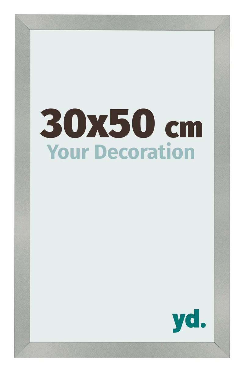 Bilderrahmen 30x50 cm - Aluminium Gebürstet - MDF - Bologna