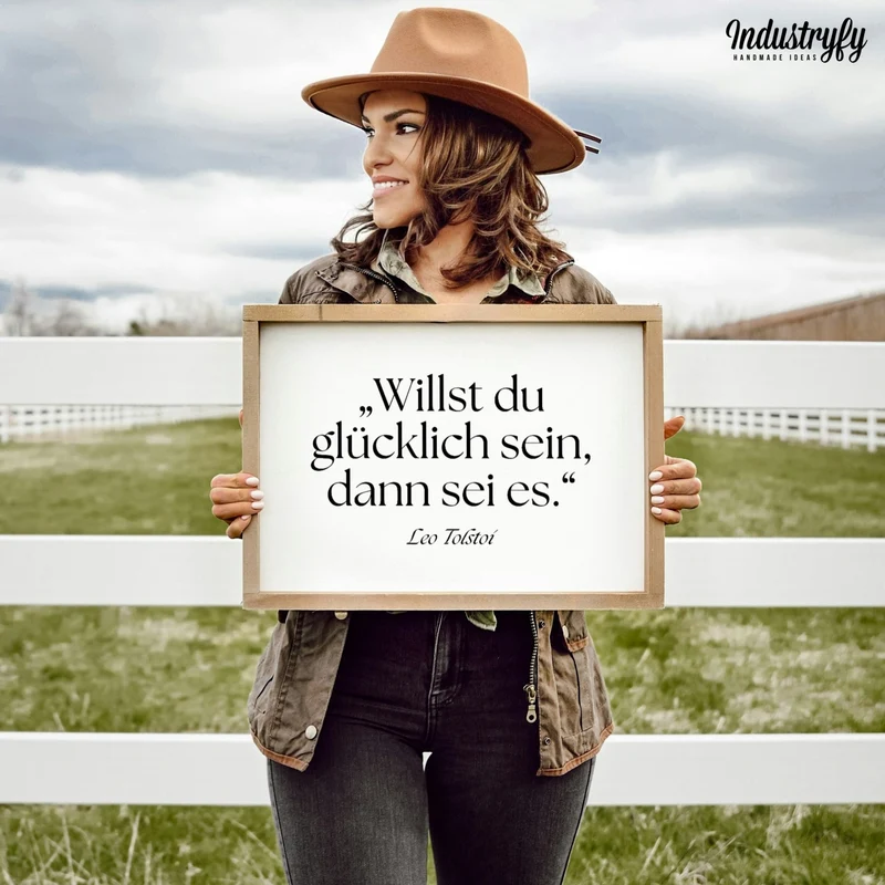 Landhaus Schild | Glücklich sein