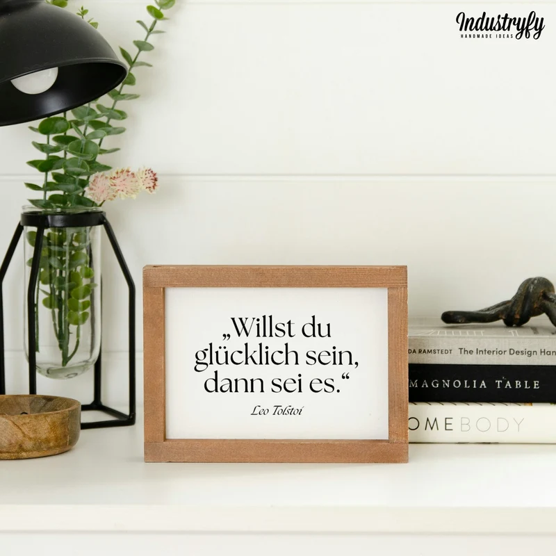 Landhaus Schild | Glücklich sein