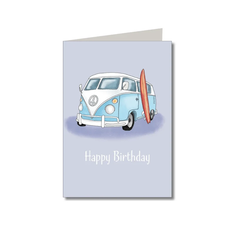 Klappkarte mit Umschlag - Happy Birthday Bulli