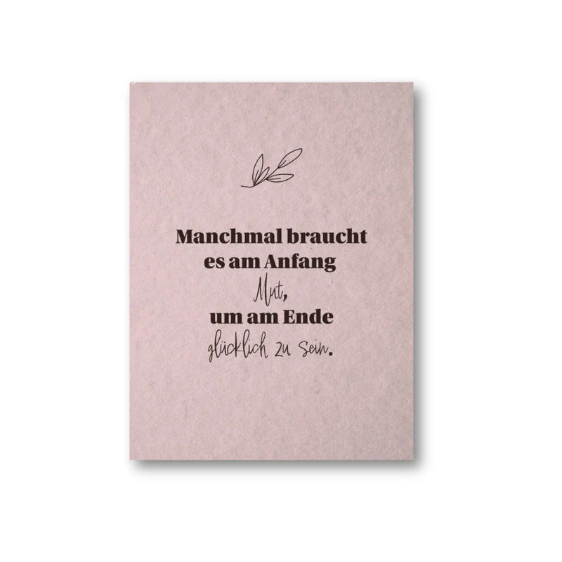 Postkarte - Manchmal braucht es am Anfang Mut
