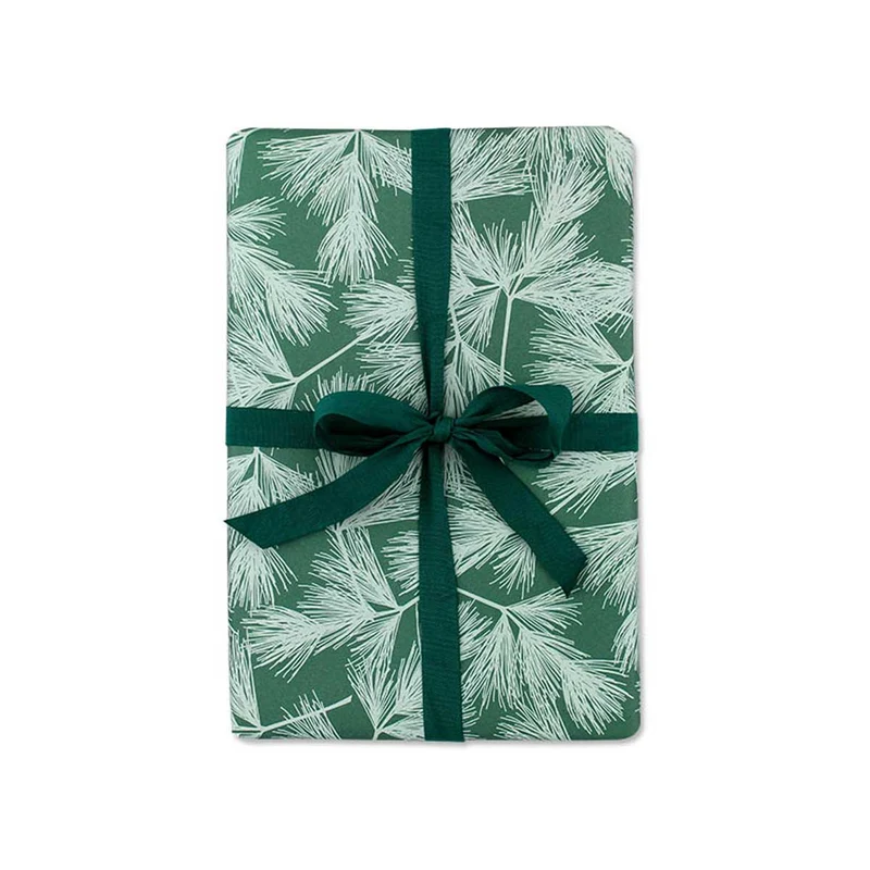 Tannenzweige Geschenkpapier Weihnachten grün/weiss 50x70 cm