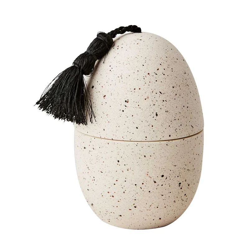 Osterei Aufbewahrungsdose Steingut Osterdeko Beige 20 cm
