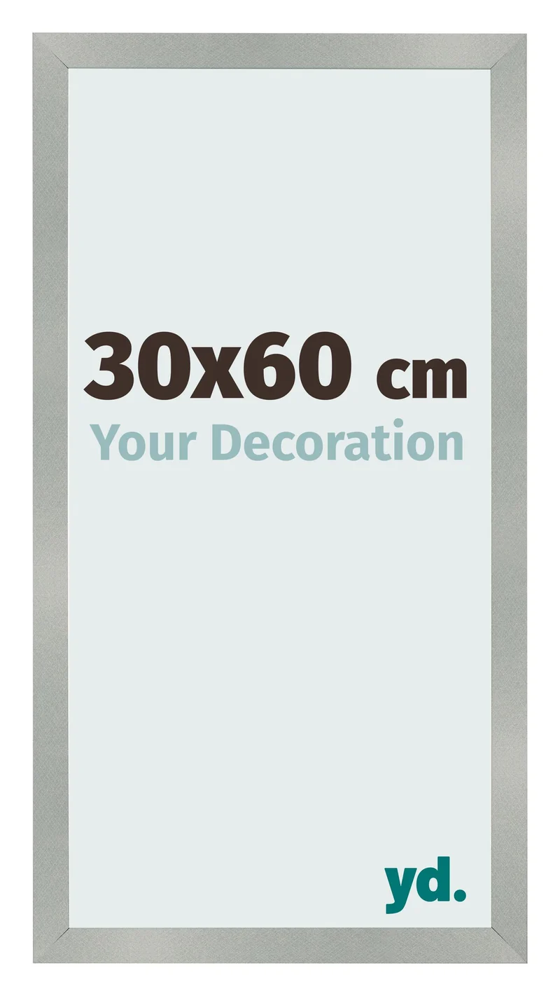 Bilderrahmen 30x60 cm - Aluminium Gebürstet - MDF - Bologna
