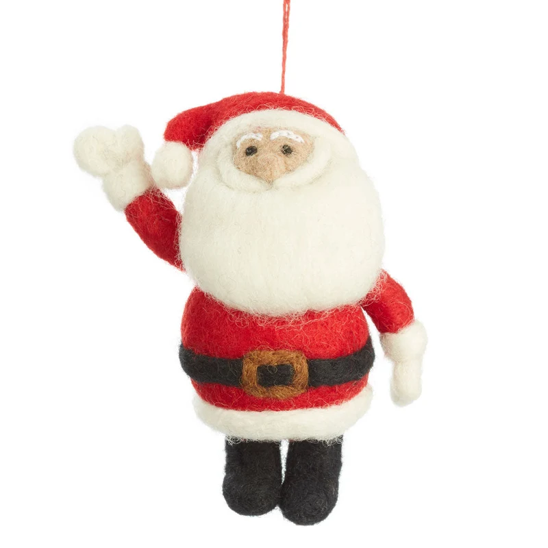 Weihnachtsmann Filz Baumschmuck Weihnachten 6x13 cm