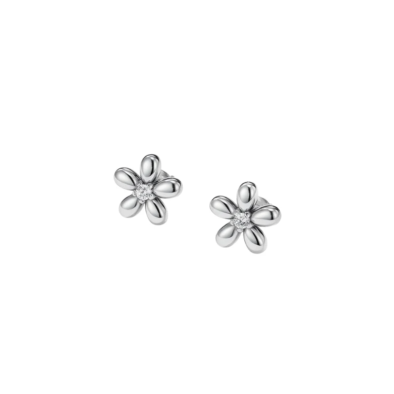 Ohrstecker Edelstahl - Blüte - Silber