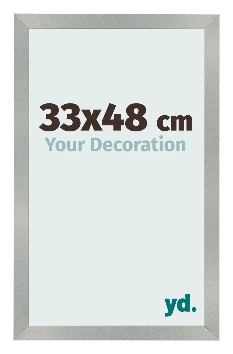 Bilderrahmen 33x48 cm - Aluminium Gebürstet - MDF - Bologna