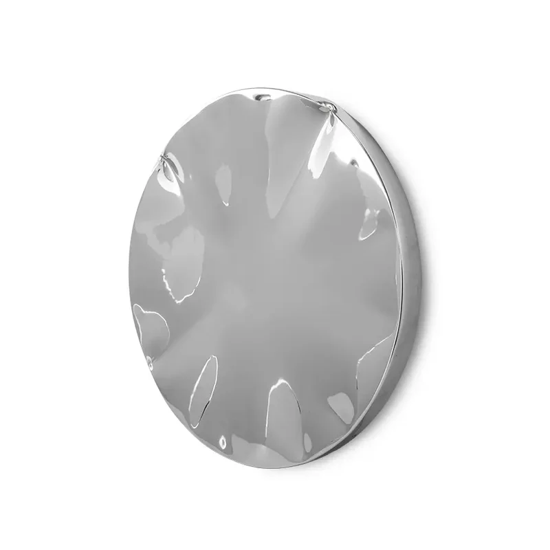 HKliving - Dent Wandskulptur Chrom Deko