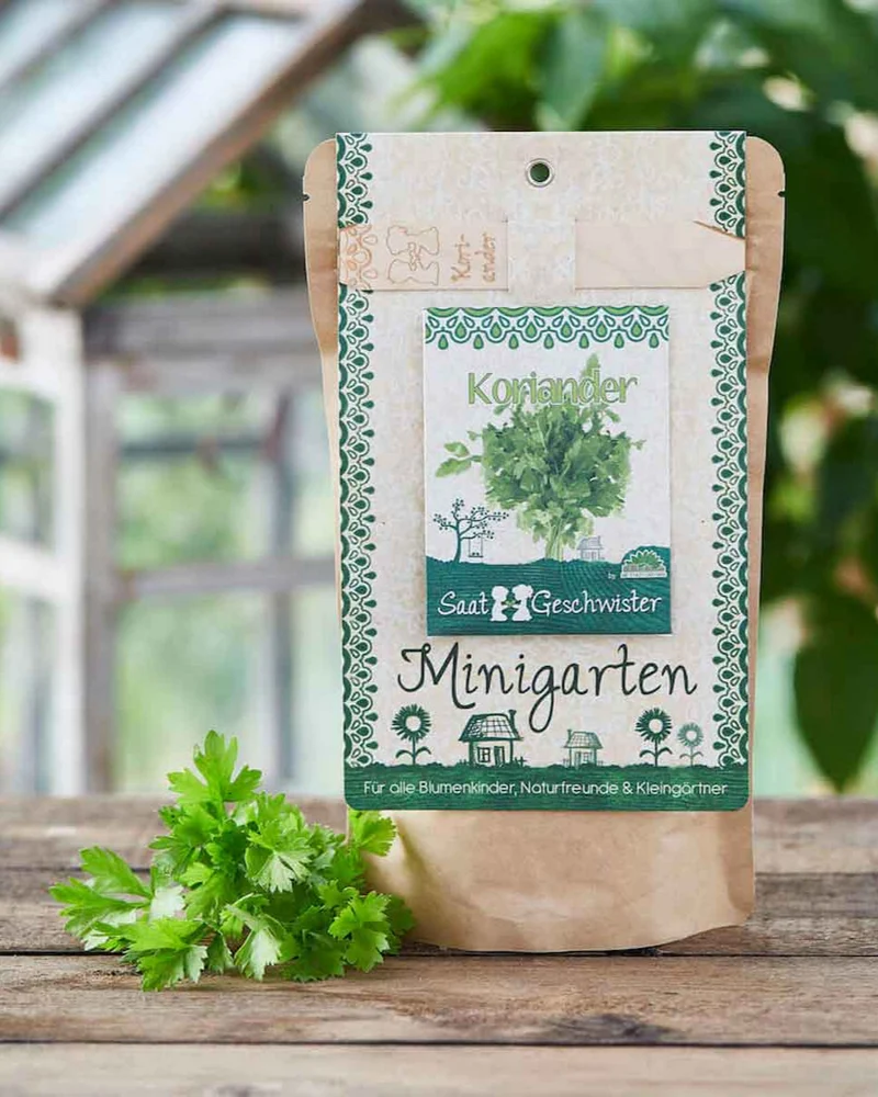 Koriander Minigarten Kräuter DIY Anzuchtset