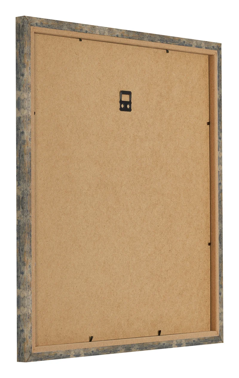 Bilderrahmen 25x25 cm - Blau Gold Meliert - MDF - Bologna