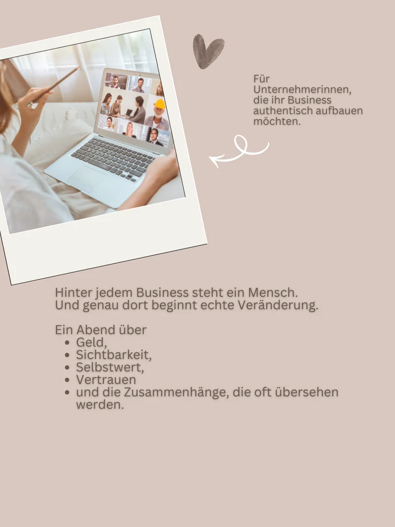 Event 23.7. • 19:45 Uhr • Geld beginnt im Kopf – Selbstwert, Geld & innere Überzeugungen verstehen • per ZOOM