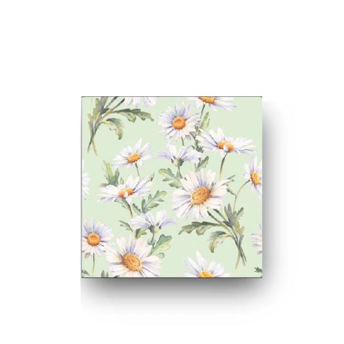 Papierserviette S - Beautiful daisies green