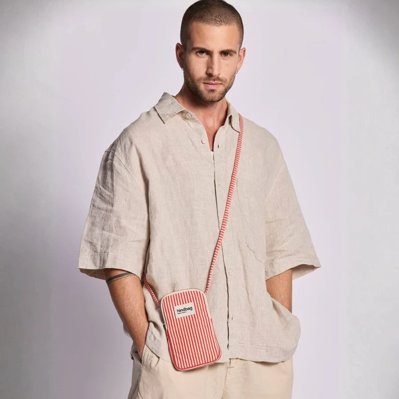 Handytasche - BILL - rote Streifen