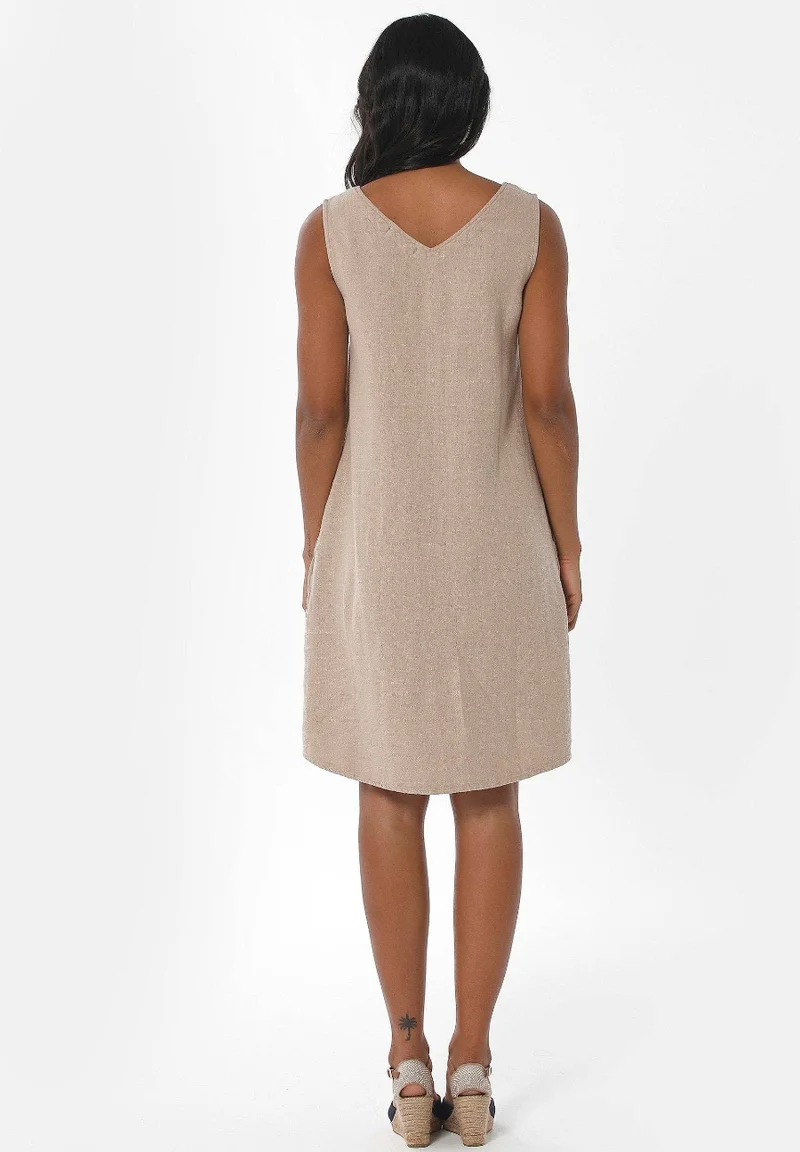 Kleid - LEYLA - Bio-Baumwolle Leinen-Gemisch