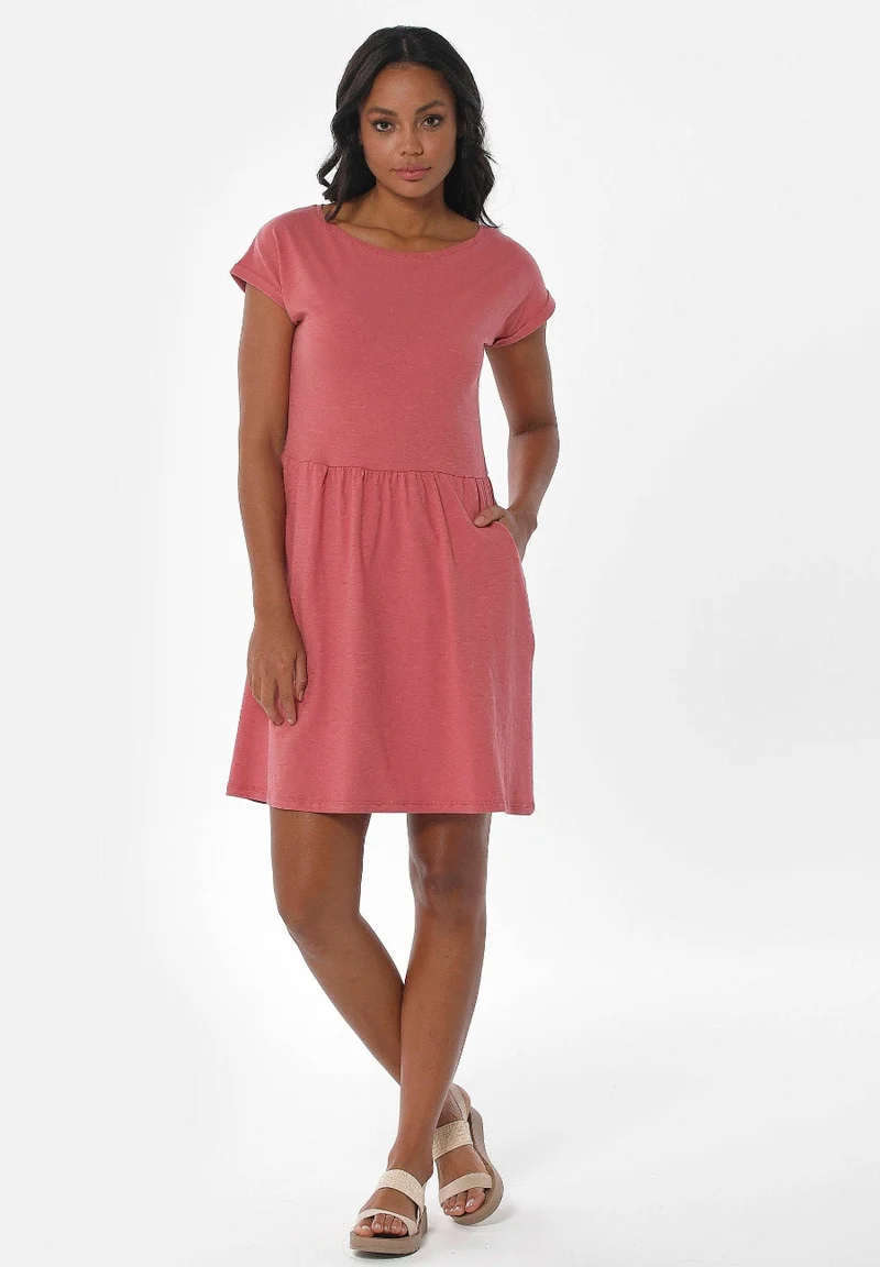 Kleid - SINA - Slub-Jersey Bio-Baumwolle - rosa