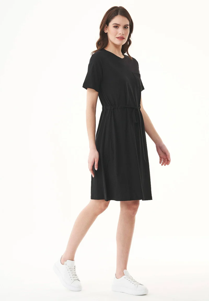 Kleid - SINA - Jersey Bio Baumwolle schwarz