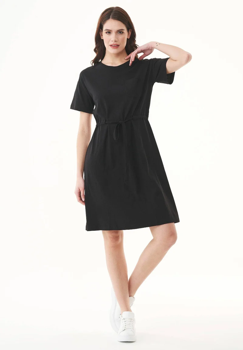 Kleid - SINA - Jersey Bio Baumwolle schwarz