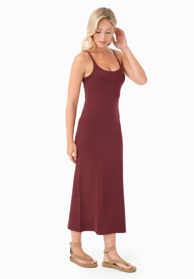 Kleid - DIANNA - Bio-Baumwolle - Bordeaux B-Ware
