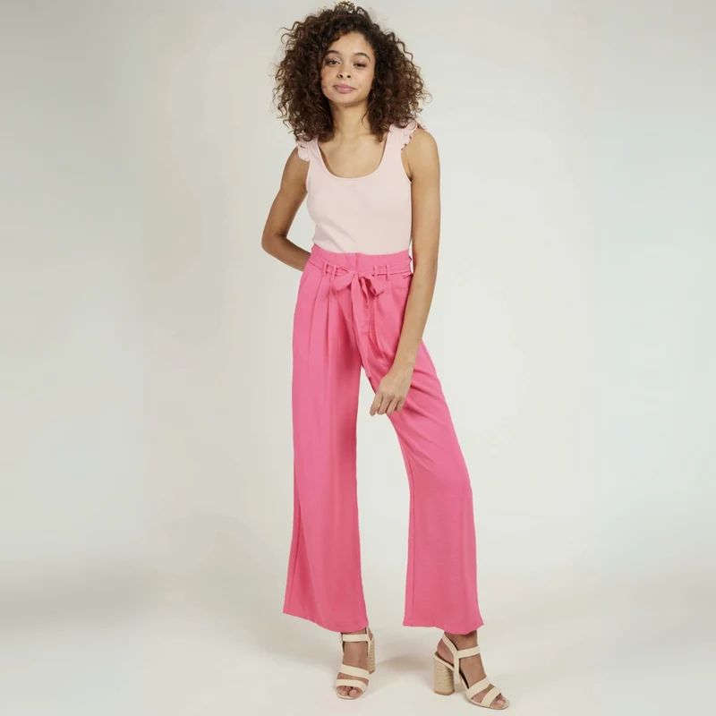 Hose - weite fließende Hose - BASSORA - pink