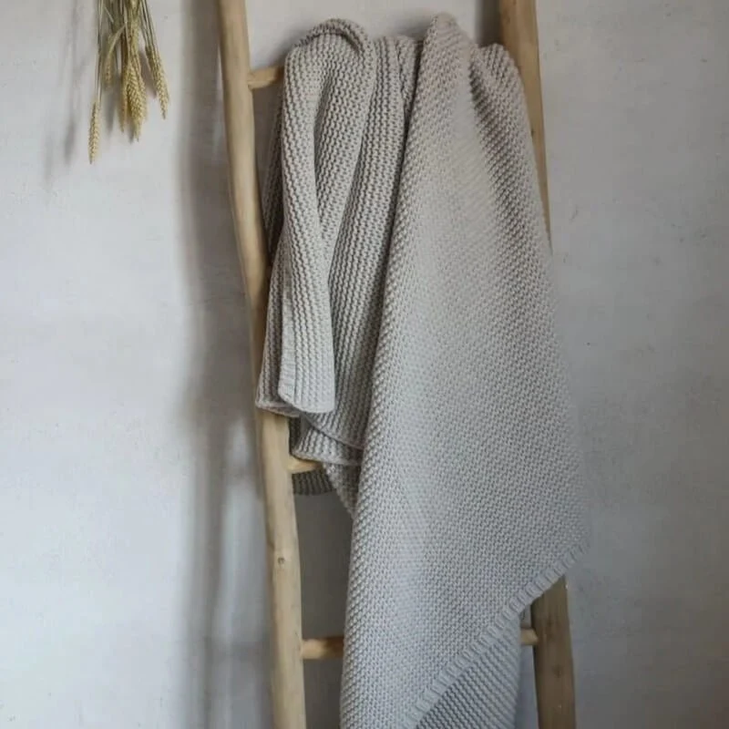 Dickgestrickte Plaid Decke York