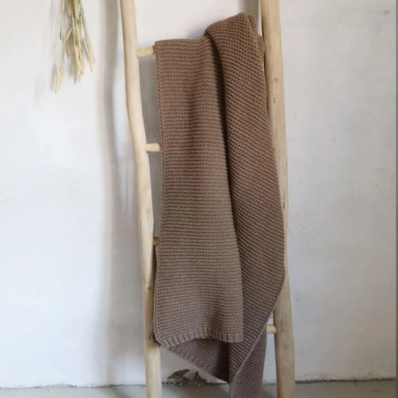 Dickgestrickte Plaid Decke York