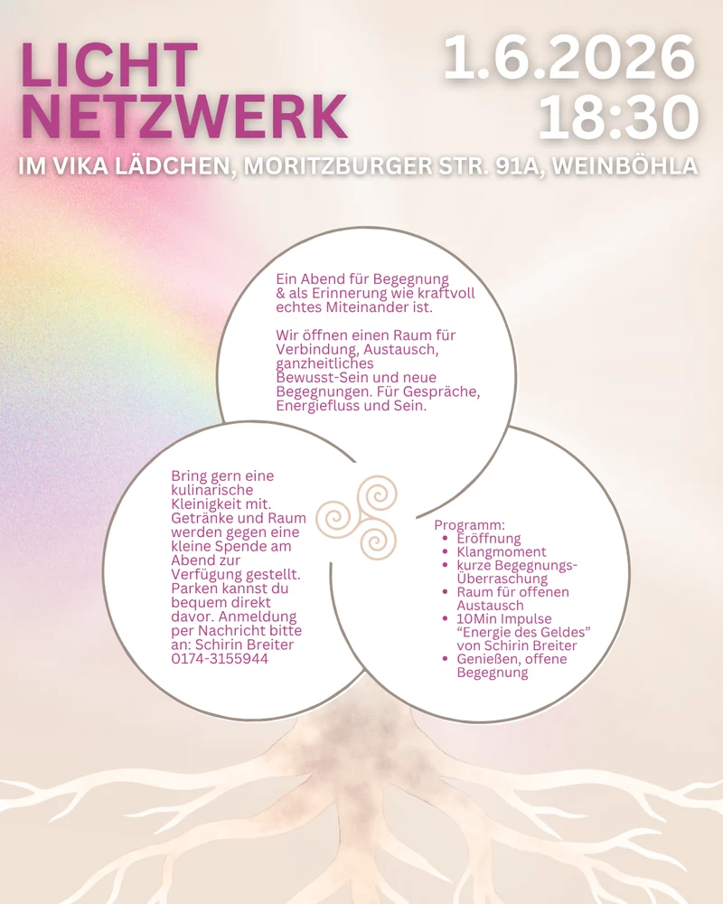 Event 1.6. • Licht Netzwerk - Begegnung, Austausch, Verbindung