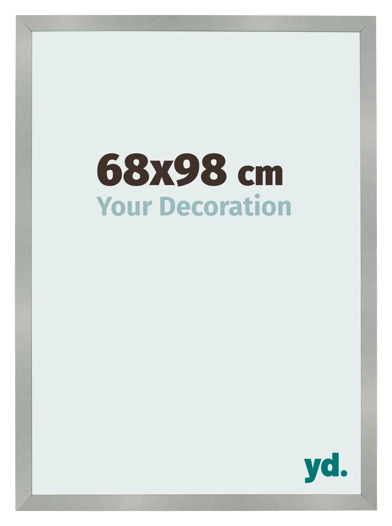 Bilderrahmen 68x98 cm - Aluminium Gebürstet - MDF - Bologna