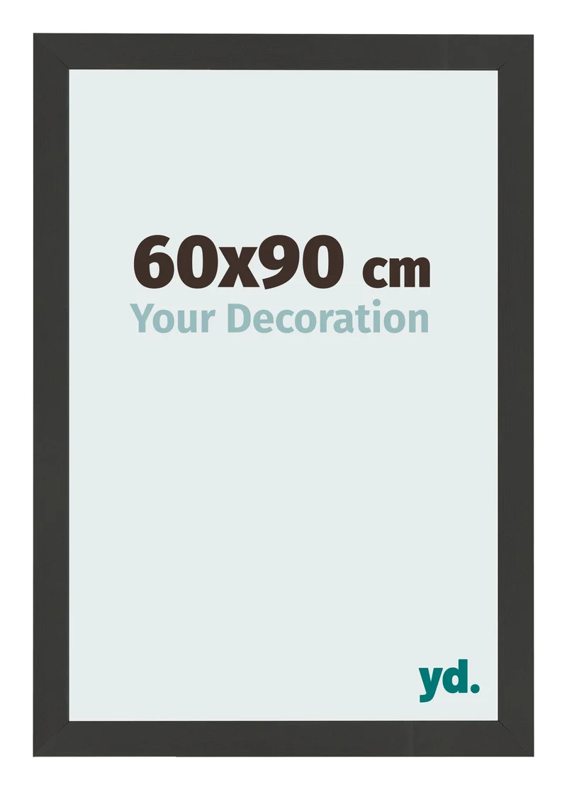Bilderrahmen 60x90 cm - Schwarz Gemasert - MDF - Bologna
